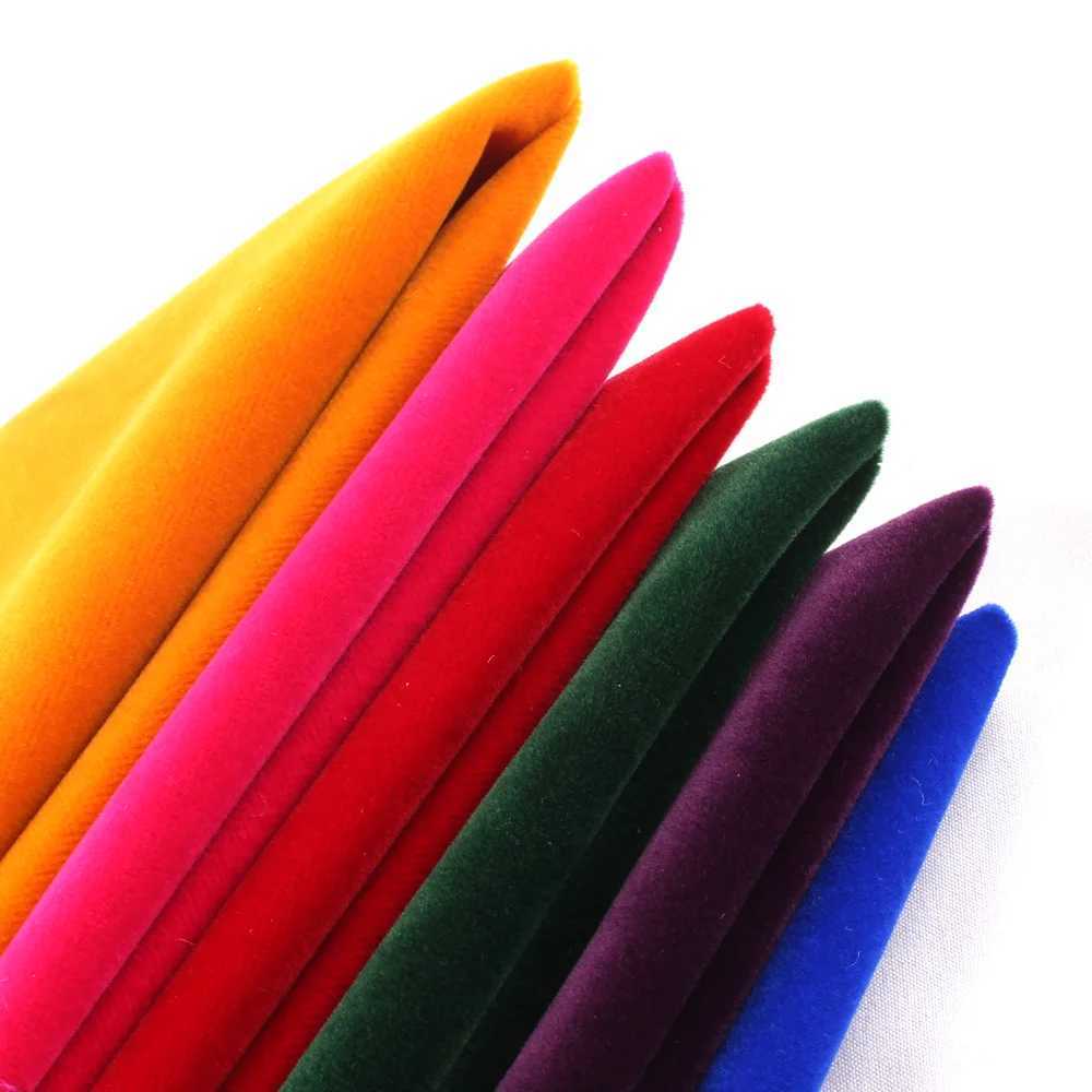 Velvet Pocket Square For Men Women Chest Towel Hanky Wedding Hankies Mens Suit Handkerchief Solid Pocket Towel For Gifts W241213