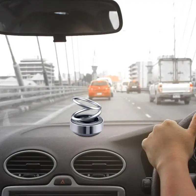 Elegant Car Perfume Auto Decorative Double-ring Aroma Diffuser Rotating Solar Car Air eners Auto Interior AccessoriesXJ241213