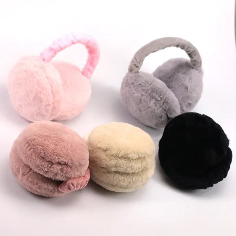 Soft plush earmuffs warm winter earmuffs mens fashionable solid color earmuffs outdoor cold protection earmuffs 241211