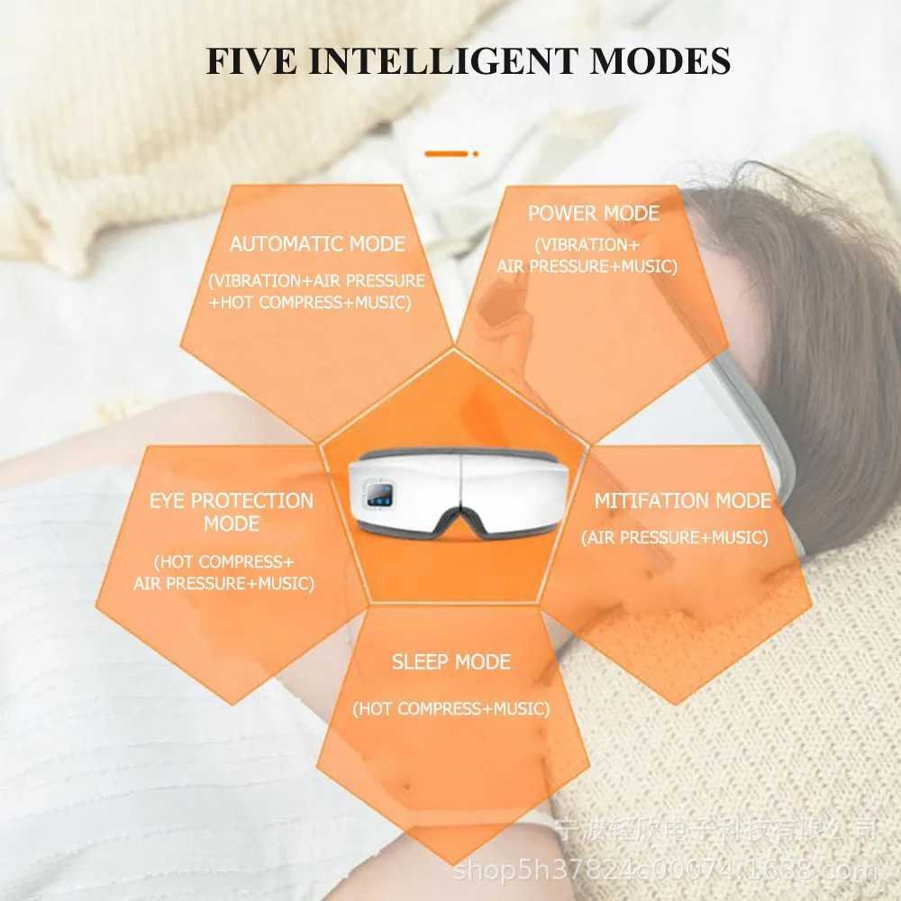 4D eye massager for relaxation intelligent airbag vibration eye care equipment hot compression Bluetooth eye massage Fatty dark circle W241213