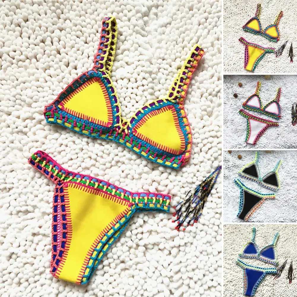 2 Pcs/Set Women Swimsuit Chic ss Summer Bikini Set Two-piece Summer SwimwearXJ241212