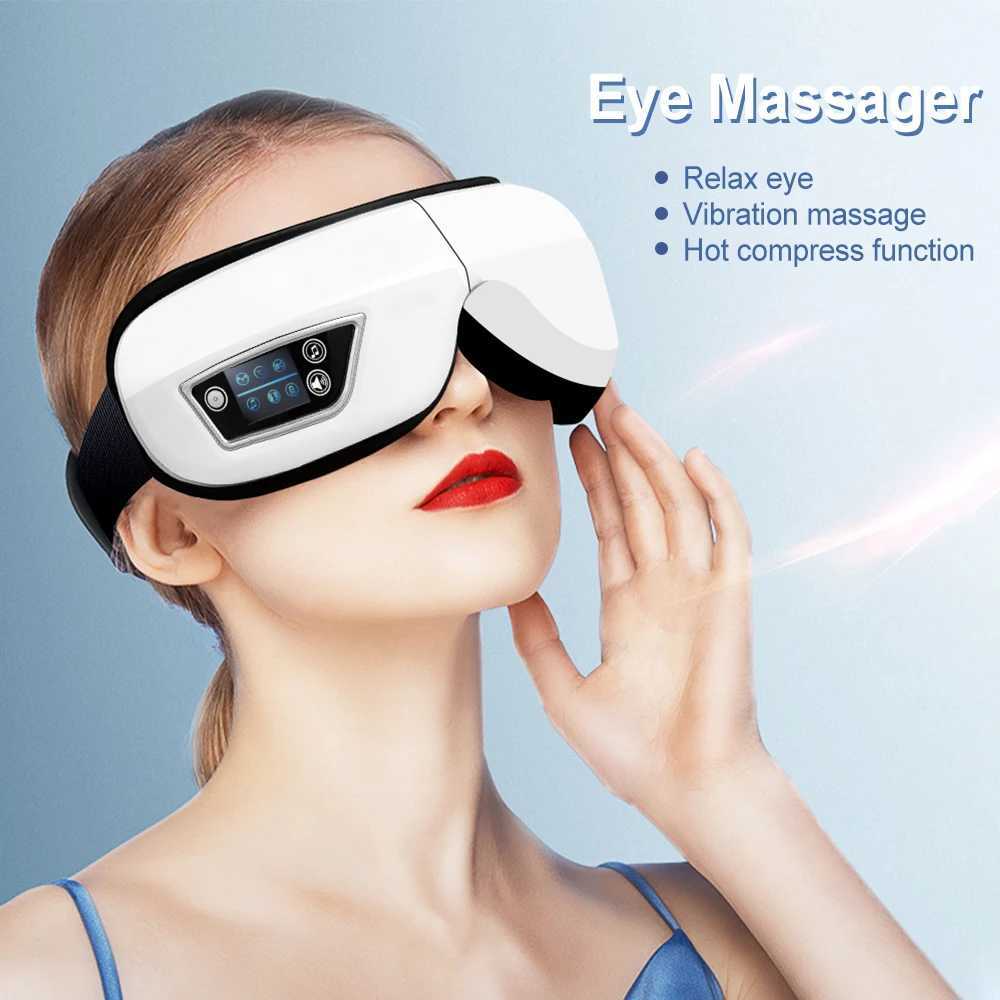 Intelligent eye massager rechargeable eye mask suitable for dark circles puffing and drying to relieve eye fatigue very suitable for sleep and travel 