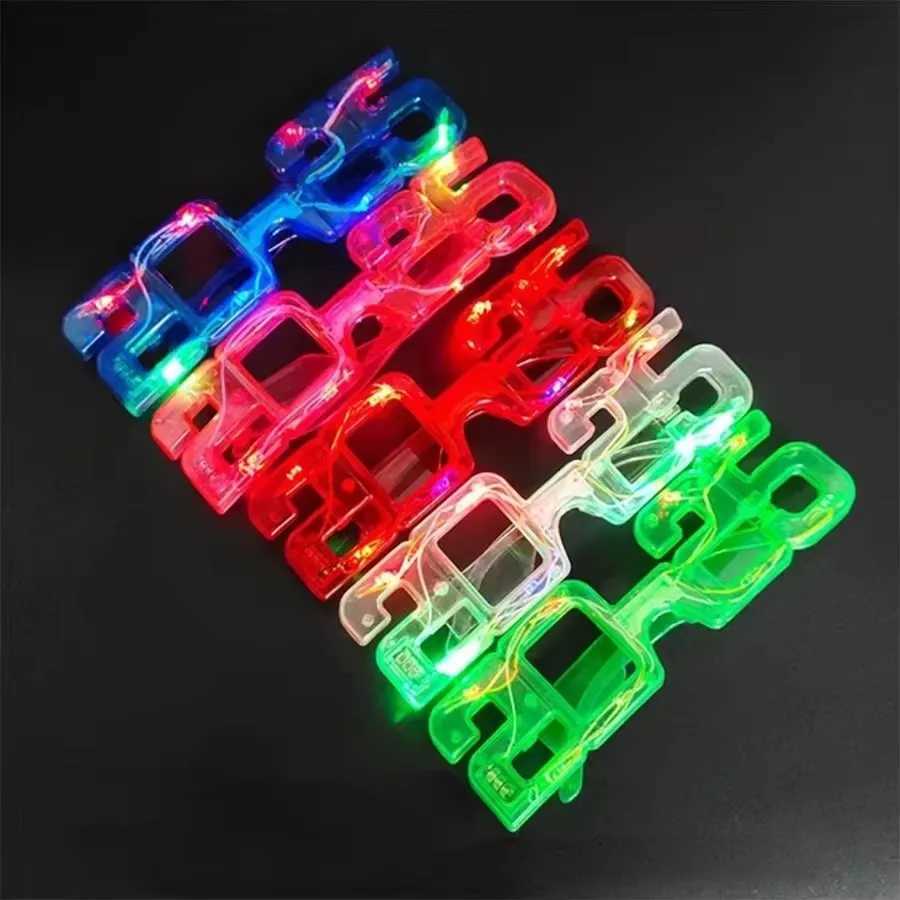 Sunglasses 10-50pcs LED 2025 Glasses Glow Party Supplies Light Up Sunglass for Kids Adult Birthday Neon Wedding Thanksgivings Xmas New Year H24121350Y