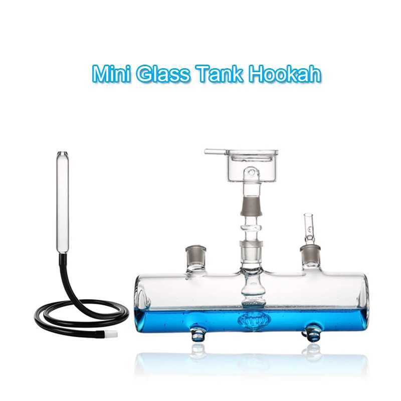Small IC glass bottle hookah hose water tank hookah hose complete set of silent smoking experience W241214