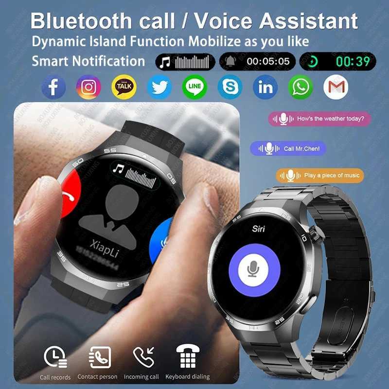 High Quality For Smart Men 5 AMOLED HD Screen BT Call GPS NFC Health Monitor Smartwatch New Watch GT5 Pro O241213