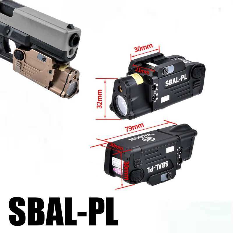 WADSN Tactical SBAL PL Red Green Dot LaserSight Strobe Flashlight Pistol Hanging Scout D Lamp Airsoft Hunting Weapon LightXJ241214