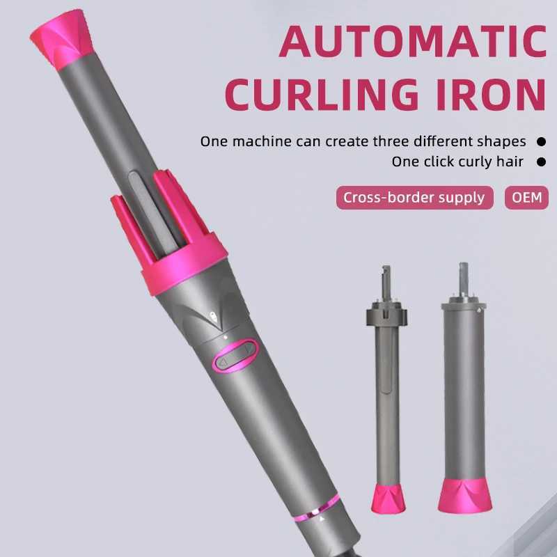 Ckeyin 3-in-1 Interchangeable Curling Rod Set Ceramic Curlers Straighteners and Wavers with PTC Rapid Heating for All Hair Types W241214