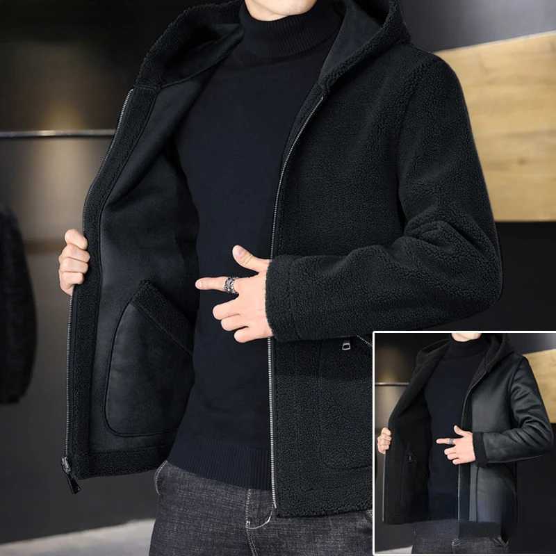 New Mens Artificial Fur Coat Winter Thick Warm Coat Big Collar Fur Collar Jacket Mens Fluffy Coat 2024 Q94 W241213