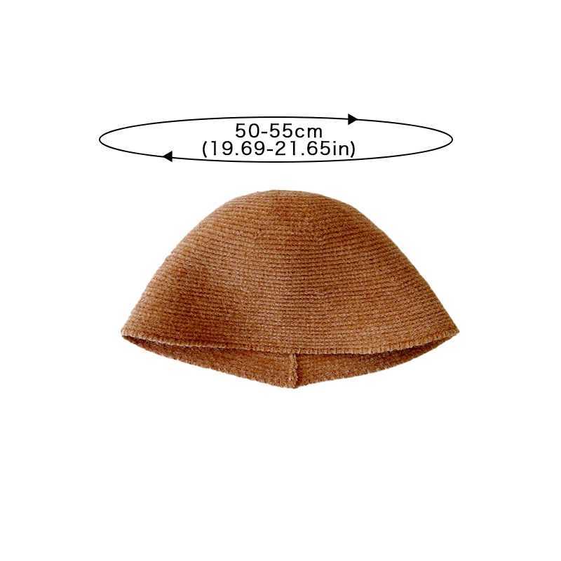 Solid color Japanese baby bucket hat childrens autumn and winter outdoor soft and warm potted hat sweet girls casual Panama fisherman hat W241213