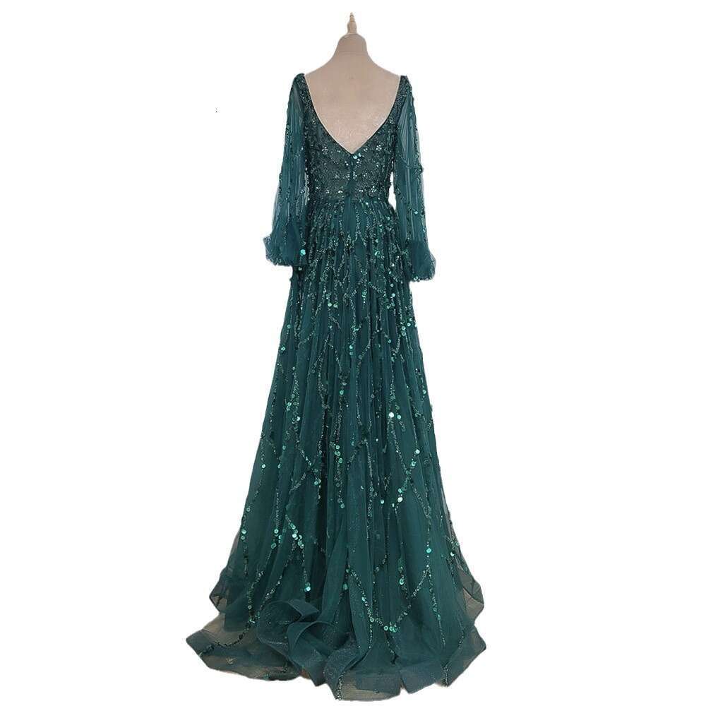 New Gold Heavy Industry Nail Bead Evening Dress, Sexy Socialite Aura, Queen Long Dress
