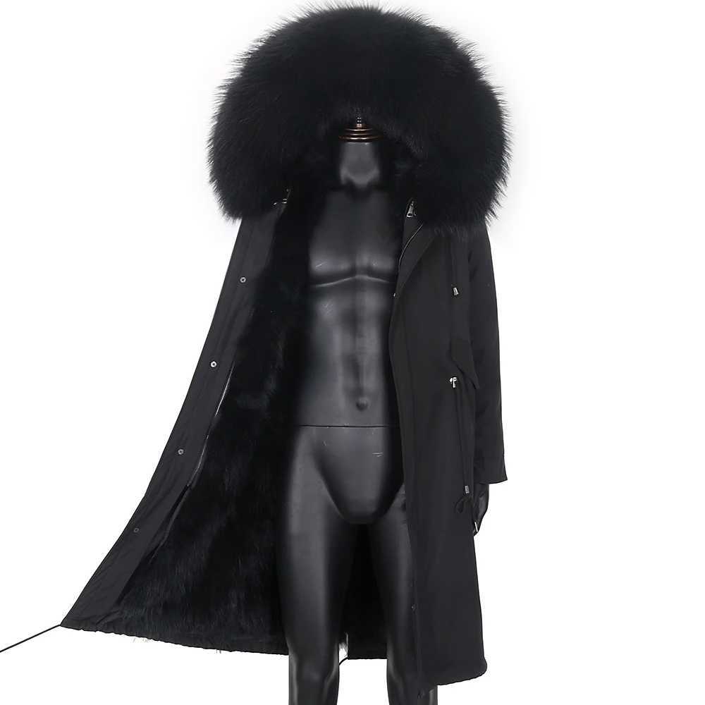 LaVelache waterproof winter jacket mens X-Long Parkas Real Fox fur lining natural raccoon fur collar thick warm mens jacket W241213