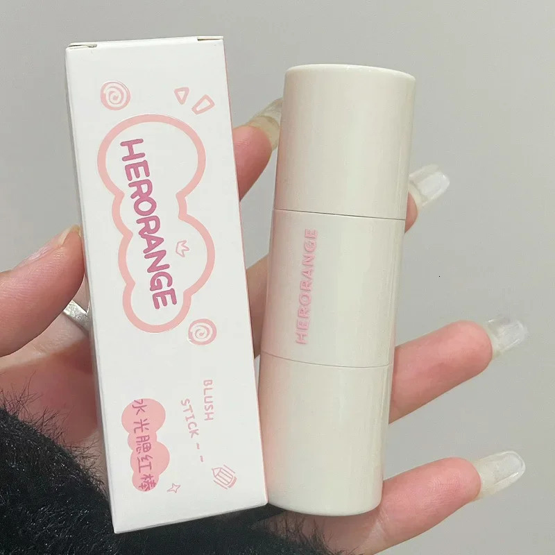 Water Light Rouge Blush Stick Waterproof Natural Cheek Blusher Cream Low Saturated Brightening Korean Face Highlighter Makeup 241213
