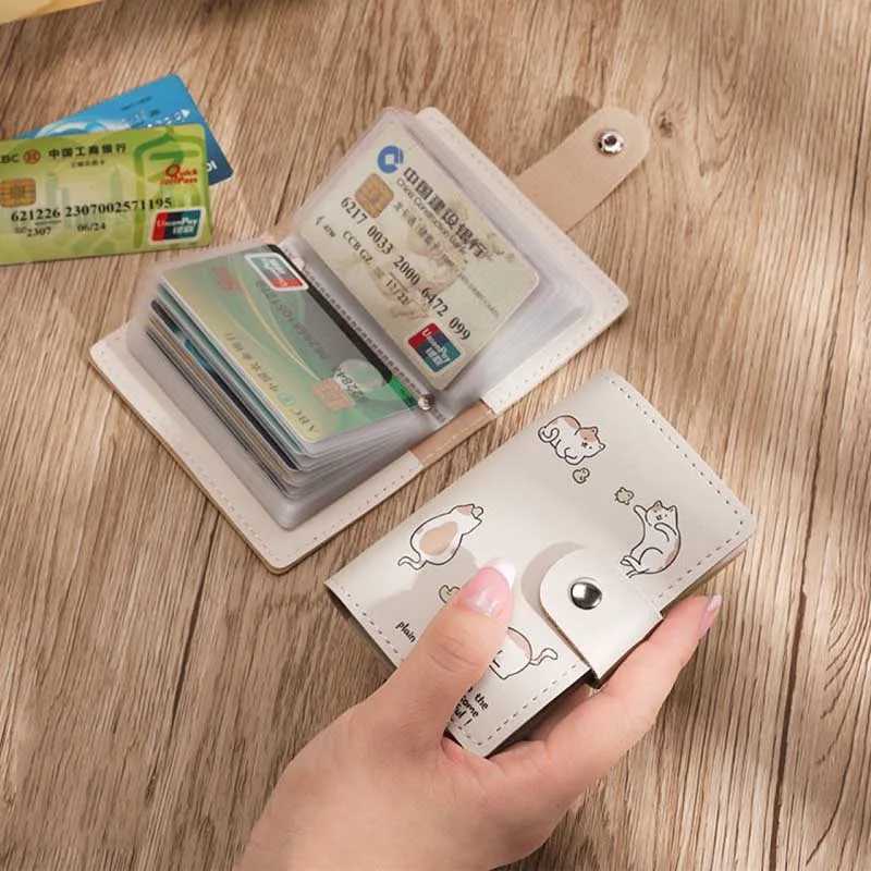 ID Cards Holders Anti Theft Card Bank Credit Bus Cards Cover Business Card Holder Coin Pouch Wallets Bag Organizer Purse XJ250624