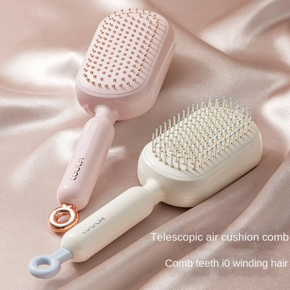 Retractable Self Cleaning Hair Fluffy Comb Anti-static Air Cushion Combs Hairstyling Tools Self Cleaning 241213
