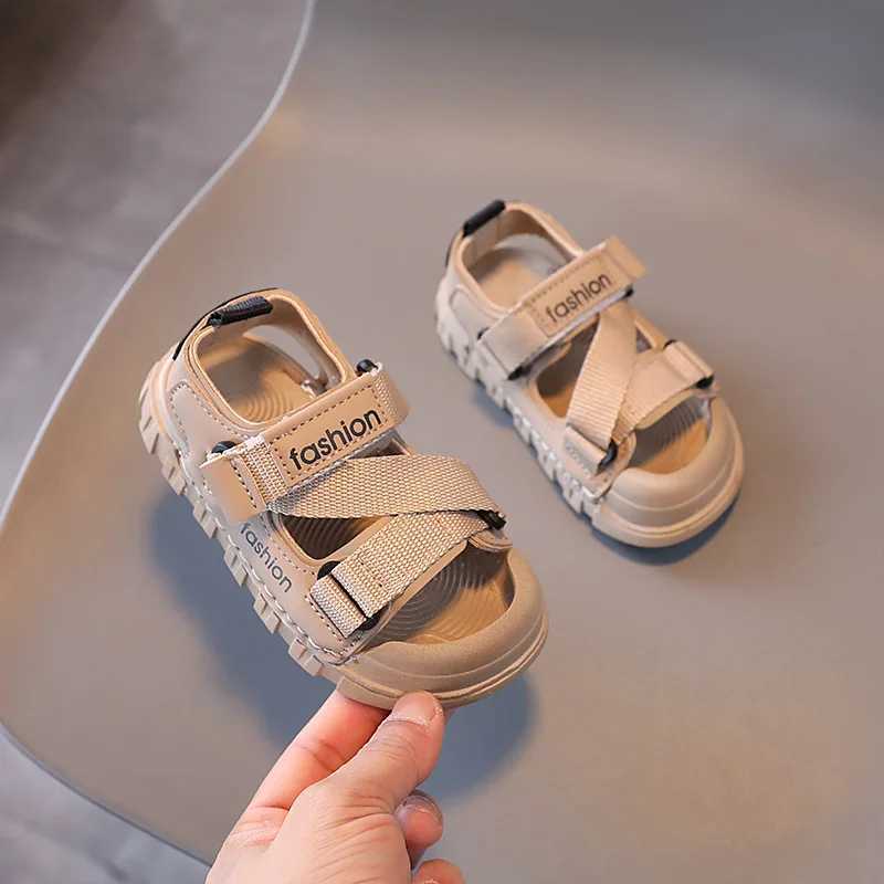 Sandals Summer Boys Sandals Breathable Canvas Outdoor Sandals Nylon Strap Decos Baby Boy Casual Shoes Child Students Beach Shoes H04172 H241213