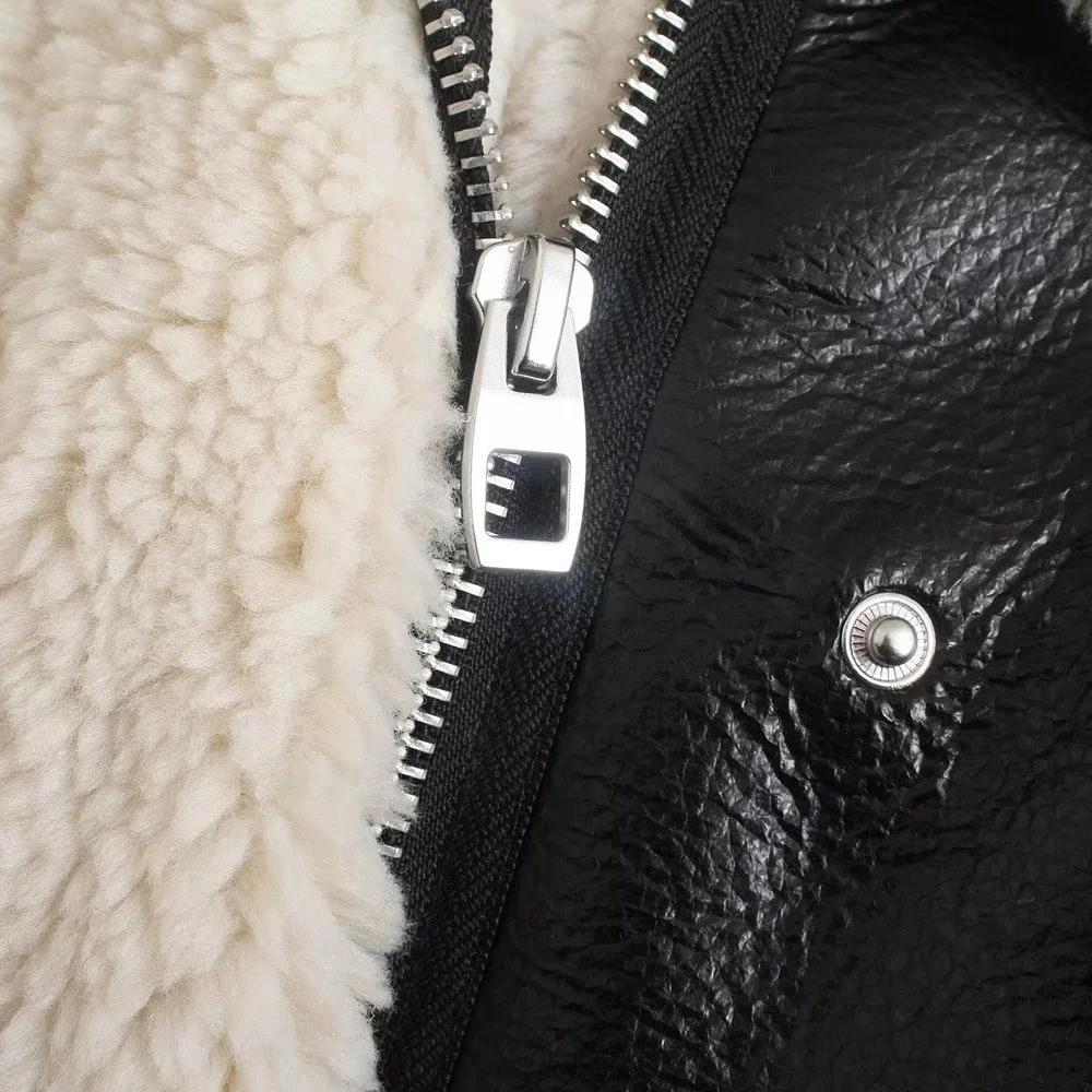 UNIZERA Autumn/Winter Product Womens Fashion Casual Loose Edition Zipper Leather Jacket Coat 241210