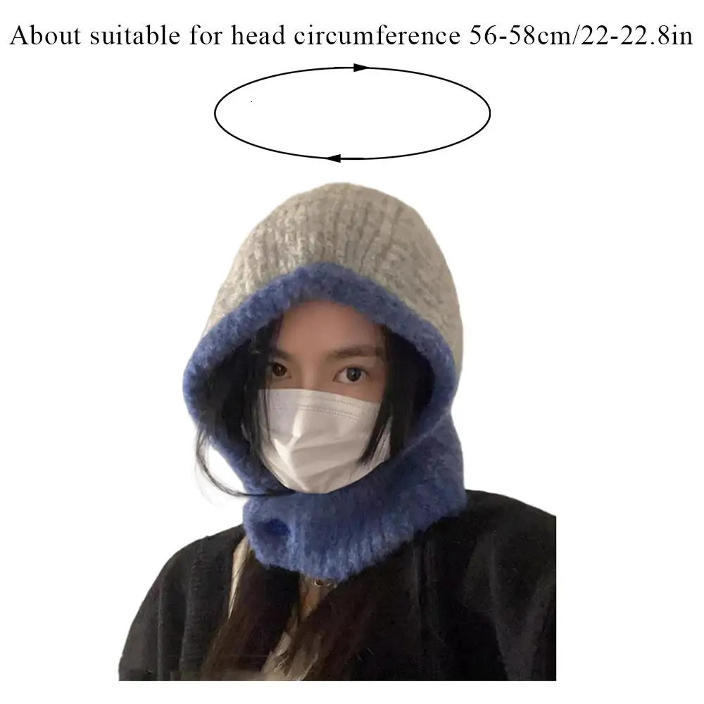 Winter Skulls Beanies Hat Womens Warm and Windproof Hat Womens Balaclava Mask Gorras Hat Knitted Hat Womens Ski Beanie Hat 241205