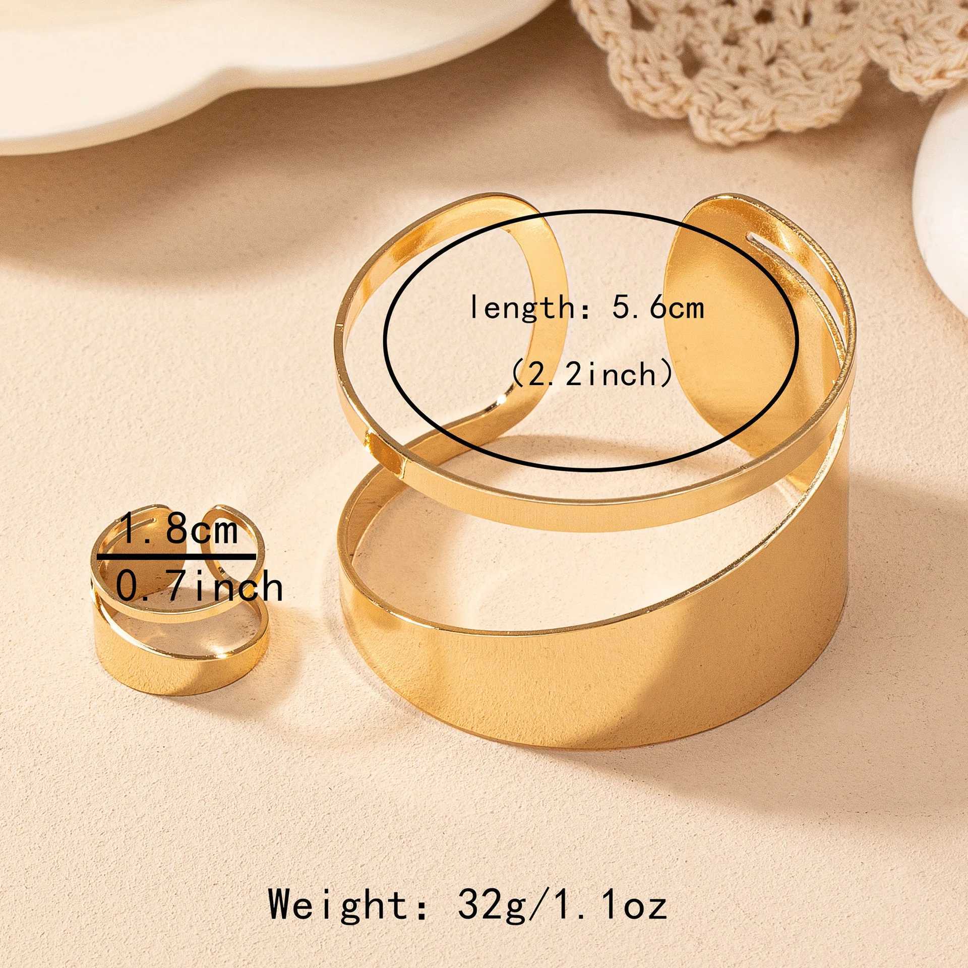 Simple and Fashionable Hollow Ring Bracelet Personalized Design Fashion Open Bracelets Jewelry Gift 2024 New AccoriesXJ241214