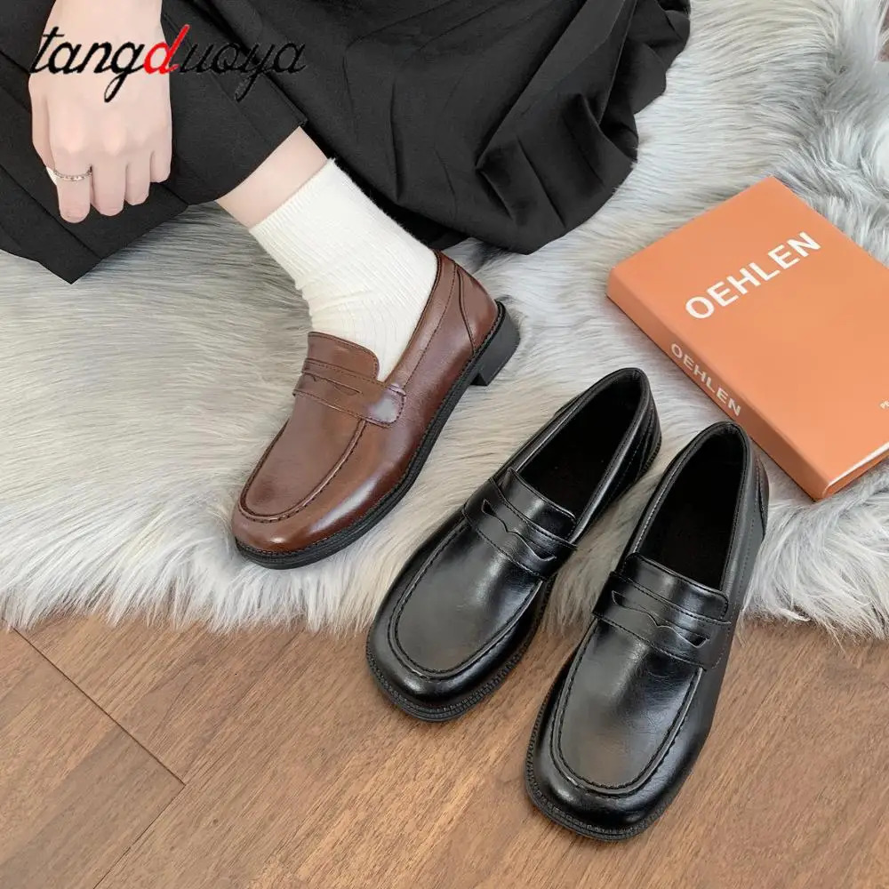 Womens loafers Shoes Mary Jane Shoes Oxfords loafers women Girls Japanese School Jk Uniform Lolita Shoes College Gothic shoes 241213