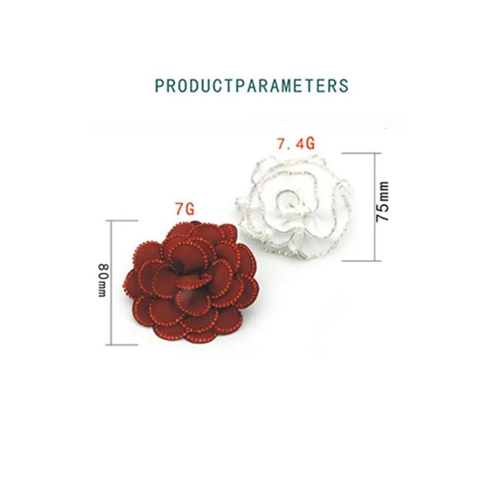 2PCS Fabric Art Flower Shoes Clip Wedding Bridal Shoes Decoration Womens High Heels Charm Jewelry Rhinestone Shoes Decoration 241213