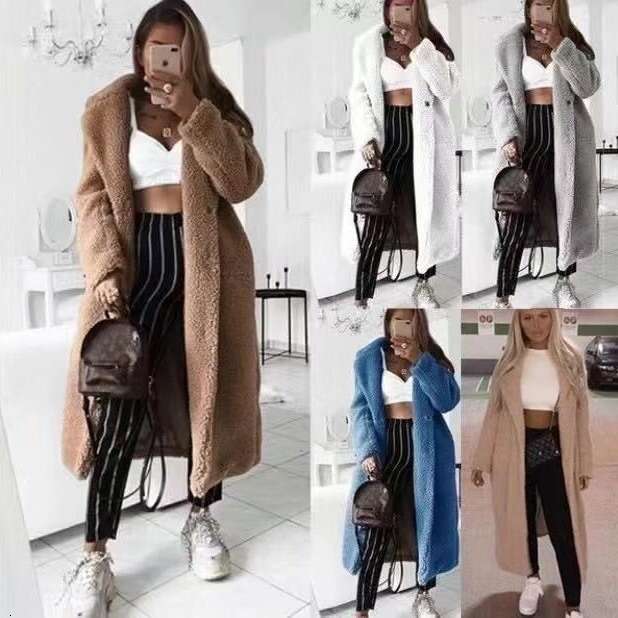 Autumn Winter New European And American Lamb Wool Woolen Coat, Women's Fashionable Quality Classic