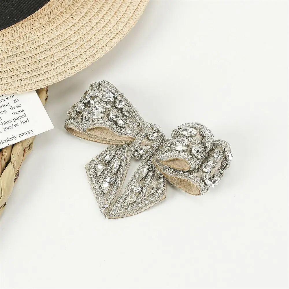 1 piece of rhinestone shoe decoration material bow sparkling shoes floral jewelry shoe accessories wedding bride/no shoe clip 241213