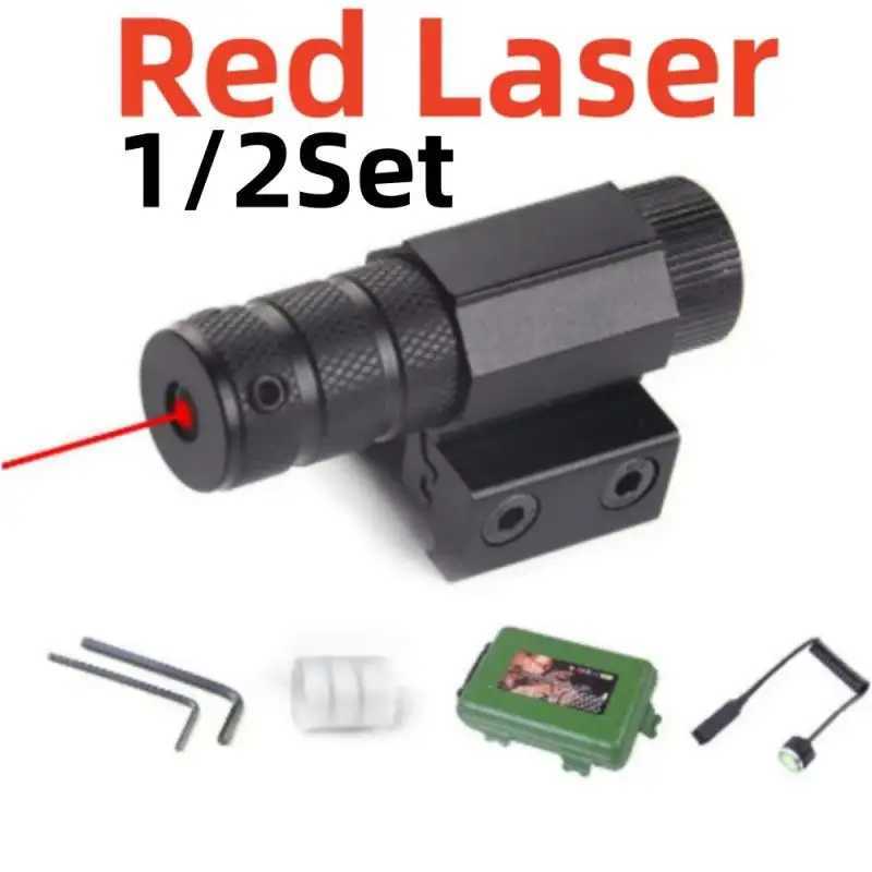 Tactical Red Green Dot Laser Sight Scope 11mm 20mm Adjustab Picatinny Rail Mount Rif Pistol Airsoft Laser With BatteriesXJ241214