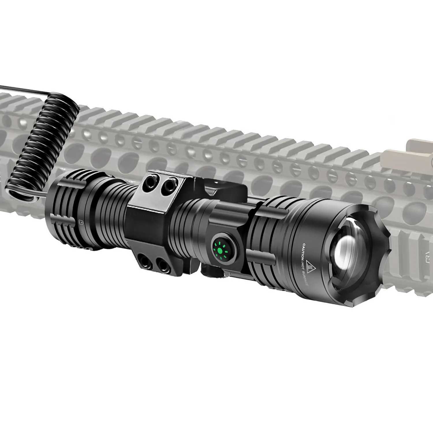 D white laser strong light tactical flashlight Fixed bracket tescopic zoom Type C charging flashlightXJ241214