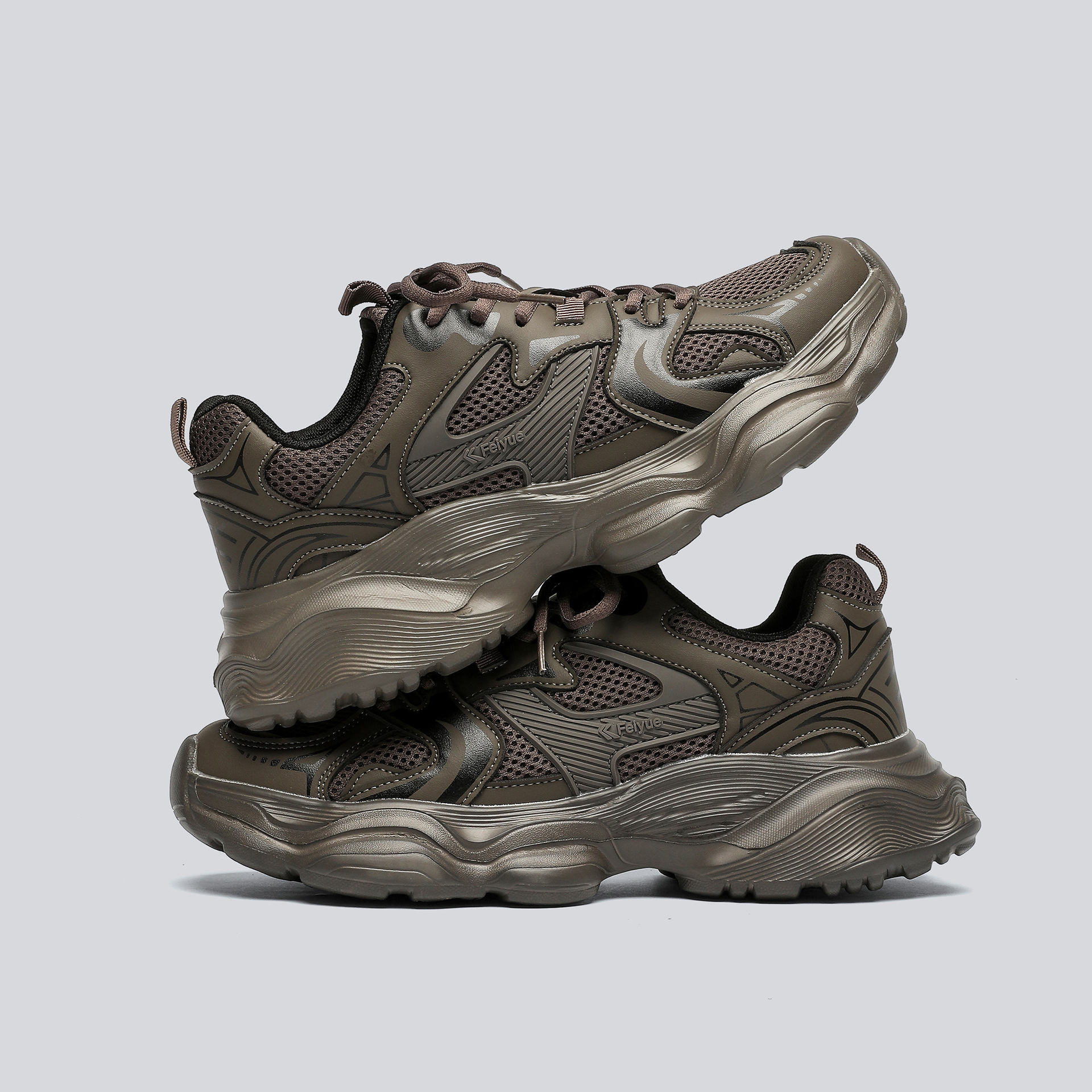 2025 free shipping new designer shoes for mens running shoes black brown Thick soled height increasing shoes for outdoor sneakers sport shoes