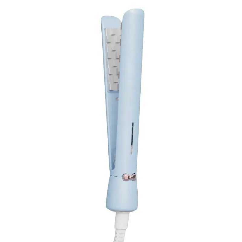 Grid Fluffy Clip Hot Selling Portable Flat Iron Professional Straightener Soft Curler Lock Style Adjustable Temperature W241214