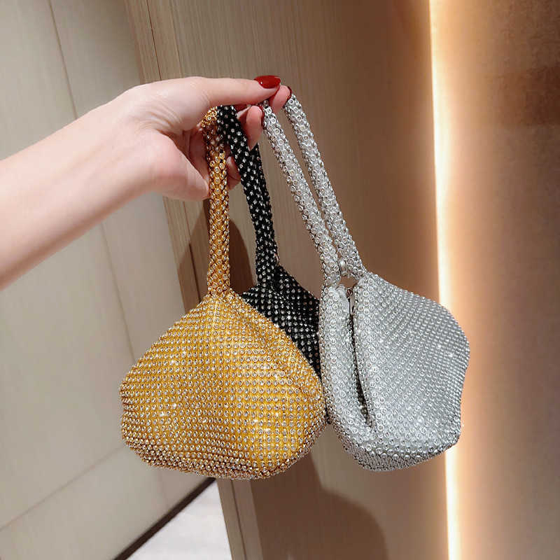 Clutch Bag Fashion Full Diamond Dinner Bag Womens Handbag Dress Banquet Evening Bag Mine Bag Diamond Inlaid Handbag 240920