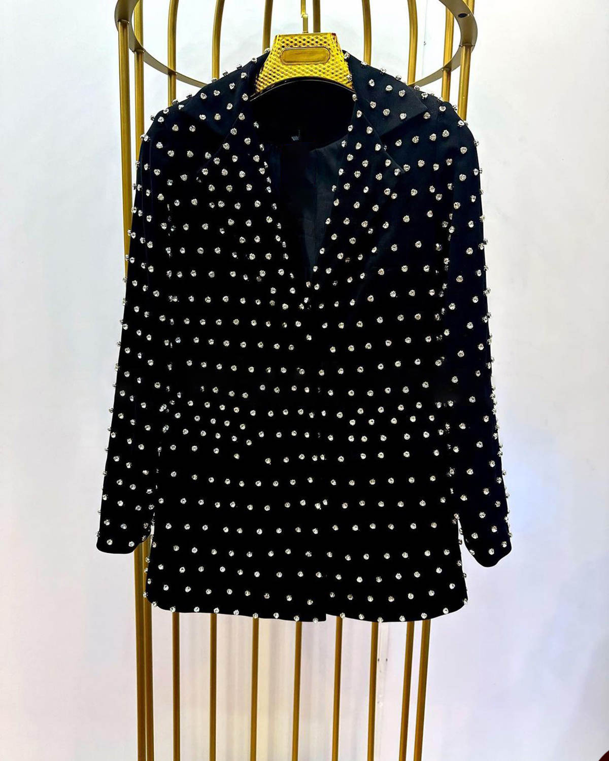 Luxury Women Blazer Plus Size Crystal V Neck Suits Overcoat Formal Evening Party Outfits 1 Piece Set Wedding Bride Suit Customized