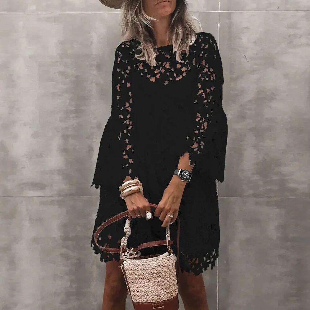 Summer New European And American Women's Dress, Ethnic Lace Wer Temperament, Small Fragrant Style Dress
