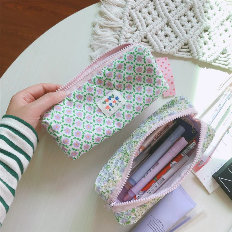 Fresh Sweet Purple Series Makeup Bag Makeup Storage Bag Makeup Brush Organizer Student Large Capacity Pencil Bag 241212