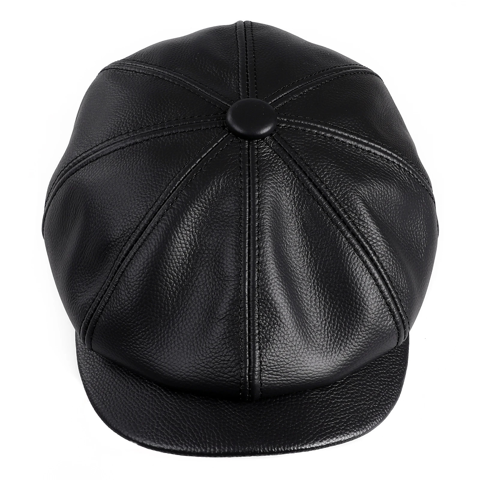 Mens sboy Flat Cap 100% Premium Genuine Cowhide Leather 8 Panel Gatsby Ivy Golf Cabbie Hat 241214