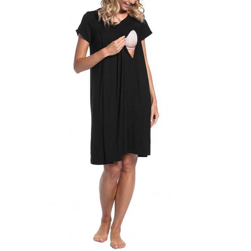 Casual pregnant women breastfeeding dress clothes pregnant women solid ladies feeding womens dresses home serviceXJ241213