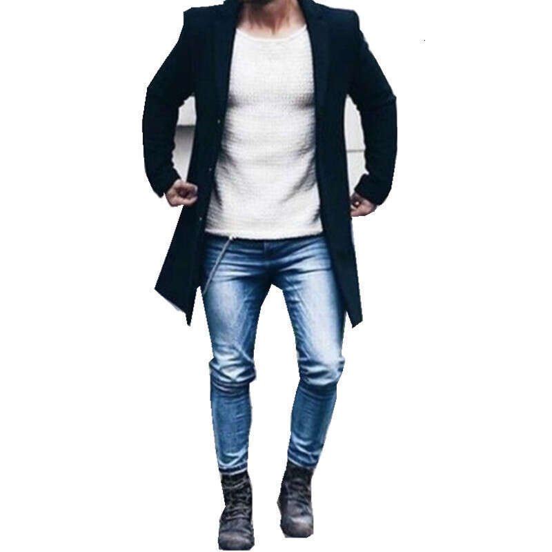European And American Cross-Border Windbreaker, Double-Sided Men's Woolen Coat, Fashionable Quality, Classic