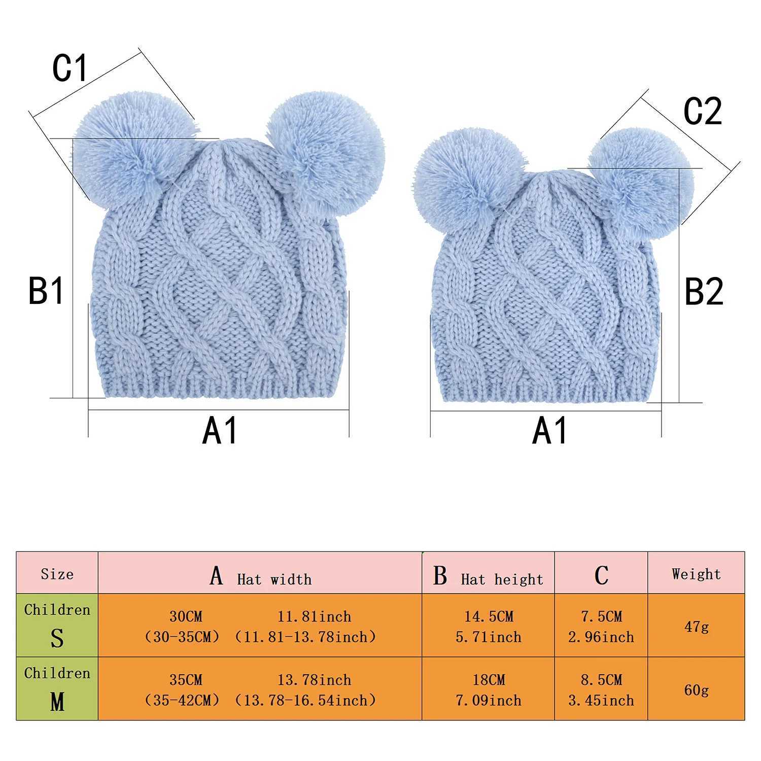 Newborn winter hat crochet solid baby bear ear baby hat girl boy baby hat 0-18M childrens new fluffy baby bean autumn W241213