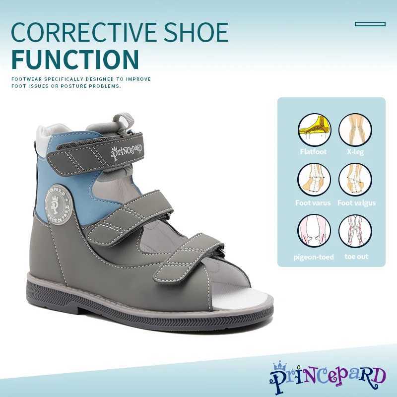 Sandals Princepard Children Orthopedic Sandals Summer Kids Correcting Shoes with Arch Support Insole Therapy Clubfoot Footwear H241213
