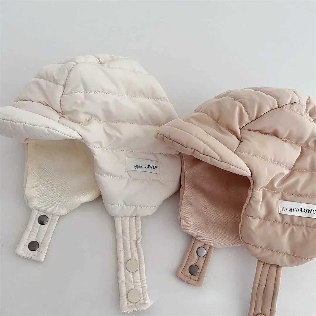 Korean baby hat boys and girls winter children thick windproof earmuffs children warm hats autumn cotton pads Lei Feng hat W241213