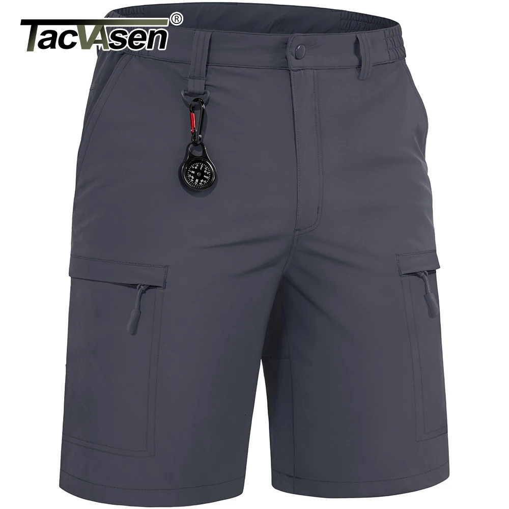 TACVASEN Summer Lightweight Casual Shorts Mens Hiking Fishing Waterproof Outdoor Cargo Work Shorts Multi Pocket Shorts 241210