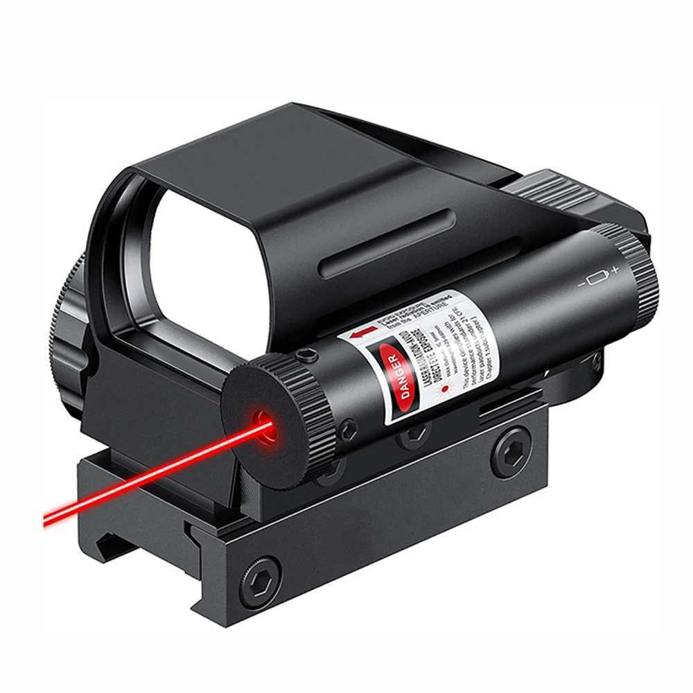 Rx Sight with Laser Red Green Dot 4 Retic Holographic Projected Dot Sight Scope Hunting Red Dot Sight ScopeXJ241214