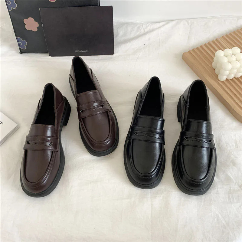 Womens loafers Shoes Mary Jane Shoes Oxfords loafers women Girls Japanese School Jk Uniform Lolita Shoes College Gothic shoes 241213
