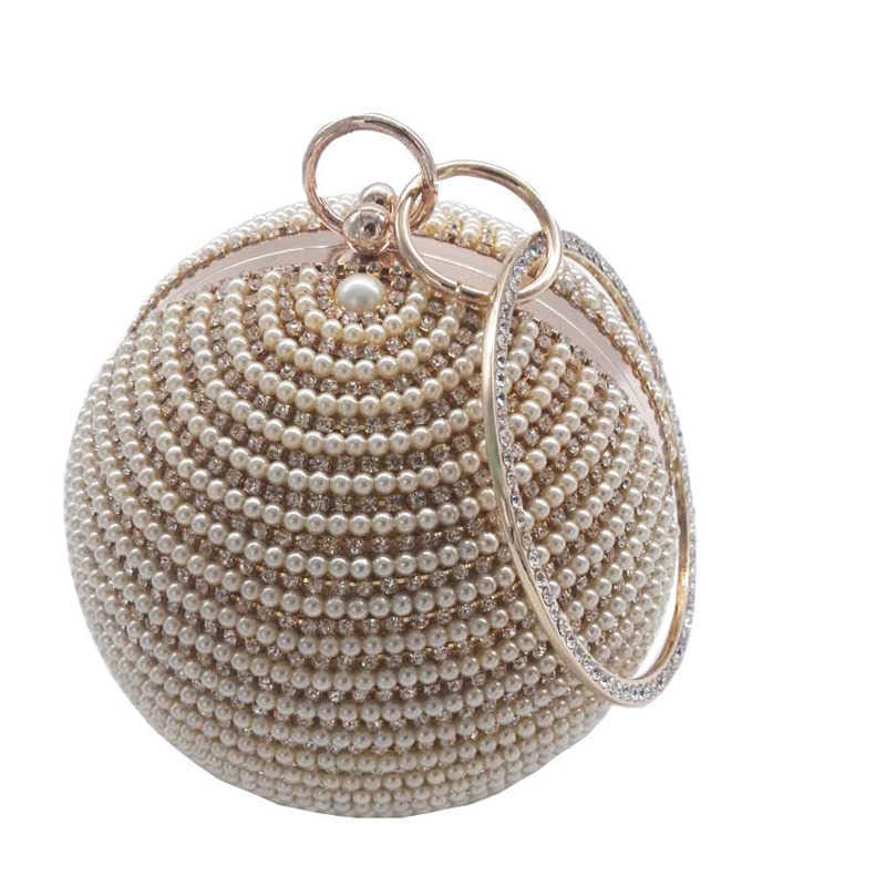 Clutch Bag Korean Version Round Diamond Embellishment Bag Leisure Handbag Dinner Bag Versatile Bag Made Hand 240920