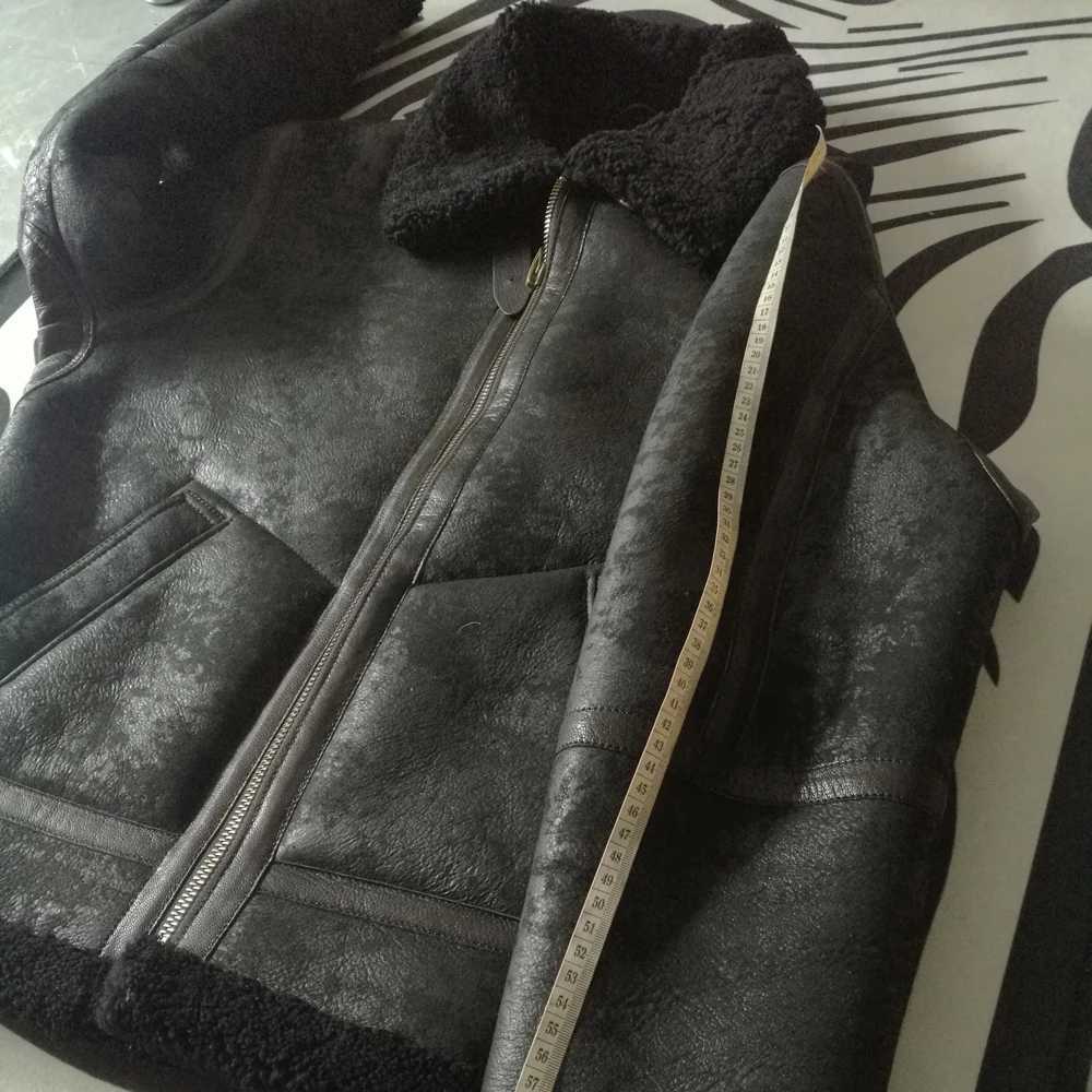 LUHAYESA detachable hooded real fur coat mens winter thick brown natural wool coat W241213