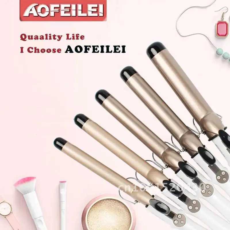Temperature Setting Electric Hair Curler Straightener With Curling Tong Wand 9-38mm Professional Hair Curling Iron LCD Screen W241214