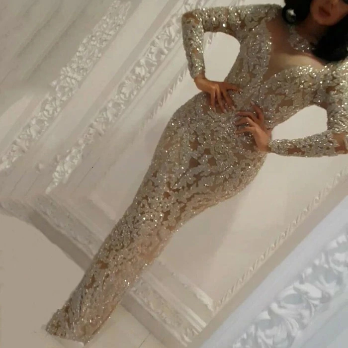 Autumn and Winter New Womens Slim Fit V-neck Hot Rolled Long Sleeve Slim Fit Long Dress Evening Dress