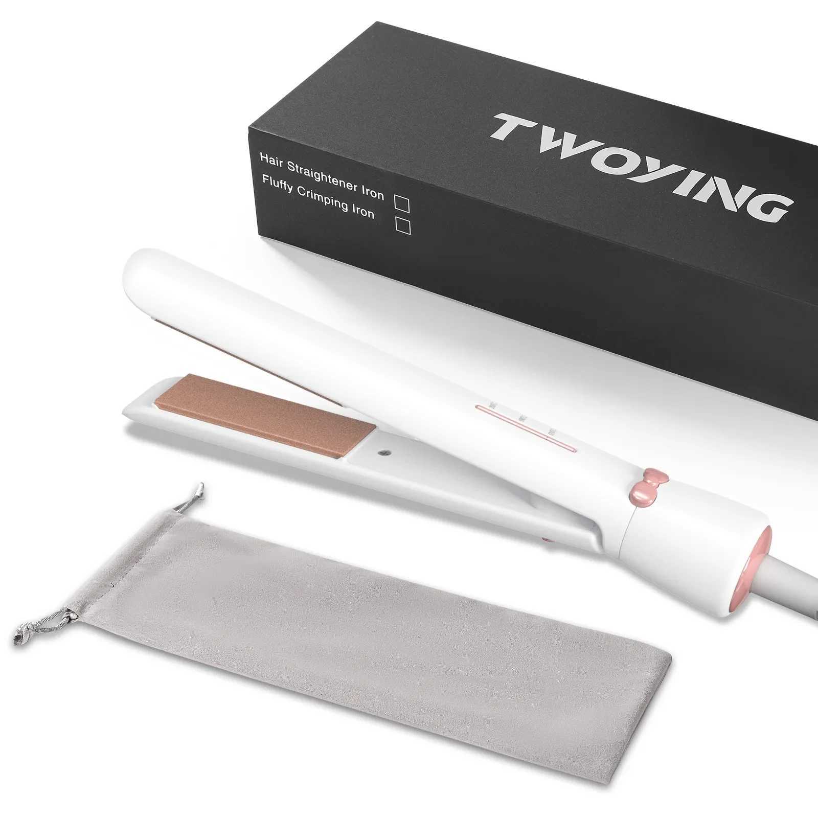 Grid Fluffy Clip Hot Selling Portable Flat Iron Professional Straightener Soft Curler Lock Style Adjustable Temperature W241214