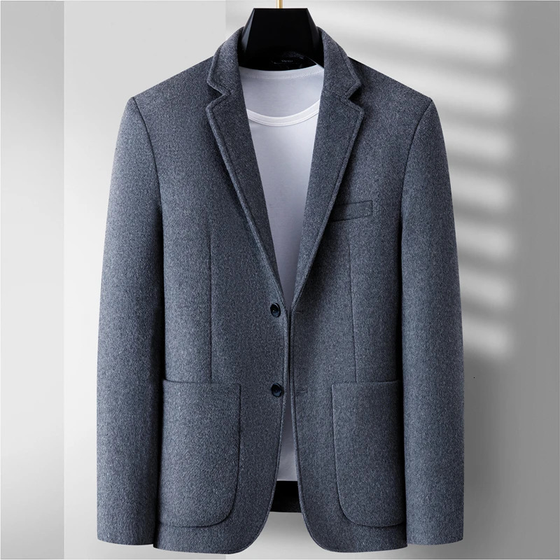 Highquality Fashion Allinone Wool Suit Jacket Casual Business for Young People Slim Blazers Single Breasted 241211