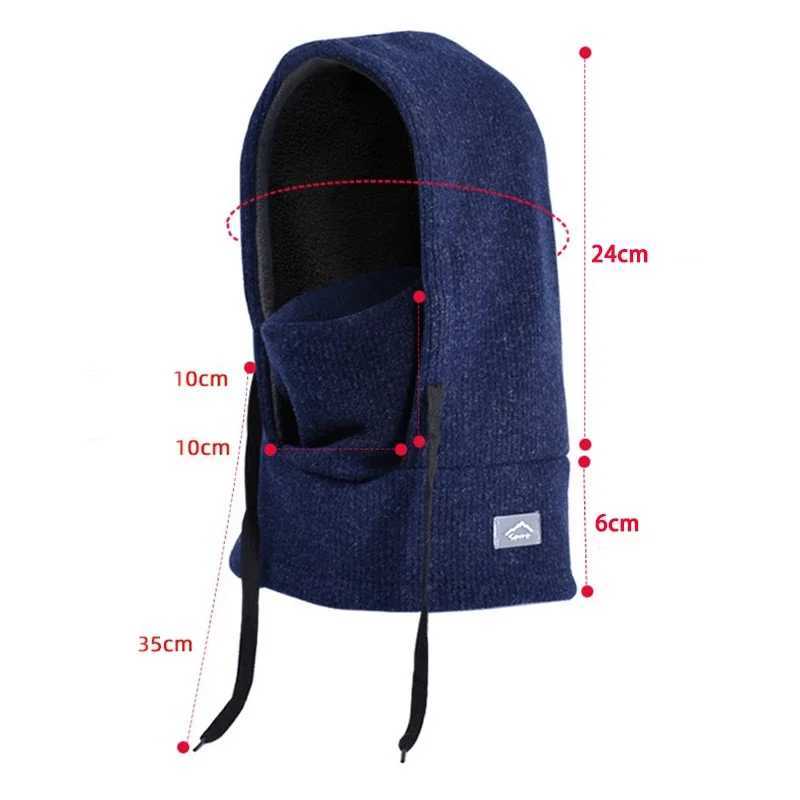 Winter childrens Balaclava hat windproof mask knitted Beanie hat boys and girls hat scarf Sd hat childrens wool hooded neck warm hat W241213